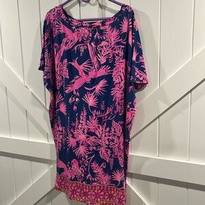 Lilly Pulitzer Hot Pink and Navy Shirt Dress